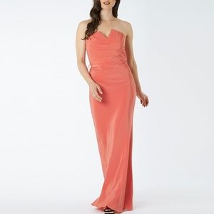 Ted Baker Cassii Silk Strapless Maxi Dress